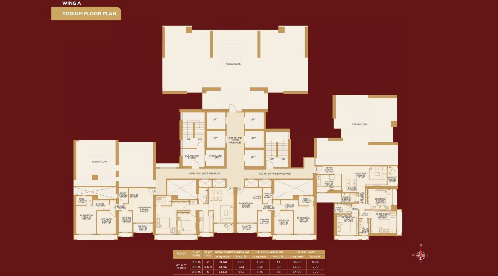 Dosti-604-Podium-Floor-Plan-Wing-A